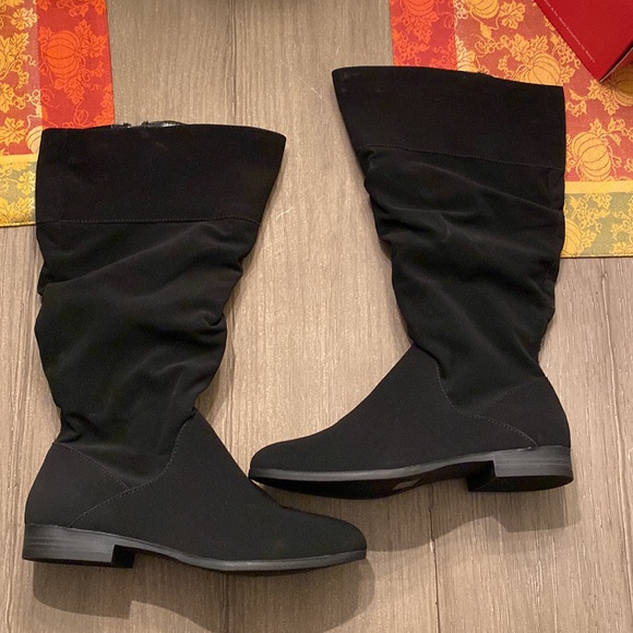 Style & Co black scrunched boots size 8 Wide, Kelimaep style - Picture 6 of 7